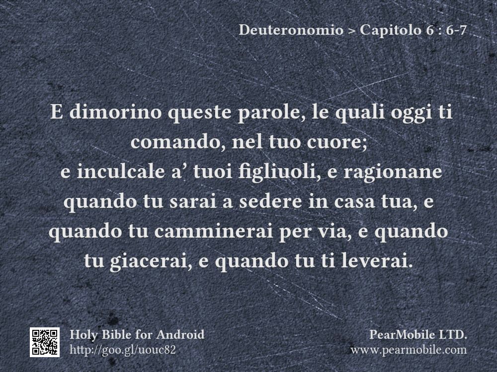 Deuteronomio, Capitolo 6:6-7